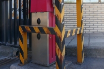 C-type photograph and Sculpture. Painted pinewood & Reflective tape. 2022.