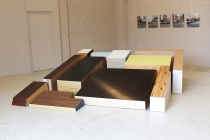 Séverine Hubard. Benoît Grimbert. Vue de l'exposition. Dedans-Dehors. Collection FRAC Normandie Caen. Le Pavillon, Caen. 2017. © David Michael Clarke.