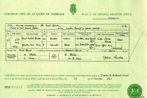 #00005. David Michael Clarke & Christine Ann King. 27 May 1972. Tower Hamlets, London.