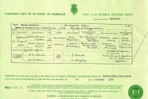 #00017. David Michael Clarke & Mona Evelyn Sloan. 18 August 1975. Staffordshire Moorlands.