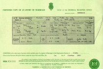 #00022. David Michael Clarke & Susan Elizabeth Burrows. 6 June 1981. Corby, Northamptonshire.