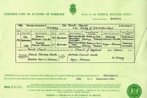 #00053. David Michael Clarke & Rachel Marie Solomon. 4 September 1999. Frankley, Worcestershire.