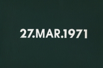 DMC Marriages, 1969-1999, England & Wales [after On Kawara]. 53 date paintings & 53 marriage certificates (duplicata). Acrylic on canvas. 31cm x 22,5cm. 2001