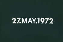 DMC Marriages, 1969-1999, England & Wales [after On Kawara]. 53 date paintings & 53 marriage certificates (duplicata). Acrylic on canvas. 31cm x 22,5cm. 2001