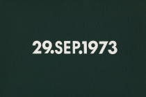 DMC Marriages, 1969-1999, England & Wales [after On Kawara]. 53 date paintings & 53 marriage certificates (duplicata). Acrylic on canvas. 31cm x 22,5cm. 2001