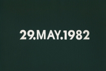 DMC Marriages, 1969-1999, England & Wales [after On Kawara]. 53 date paintings & 53 marriage certificates (duplicata). Acrylic on canvas. 31cm x 22,5cm. 2001