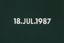 DMC Marriages, 1969-1999, England & Wales [after On Kawara]. 53 date paintings & 53 marriage certificates (duplicata). Acrylic on canvas. 31cm x 22,5cm. 2001