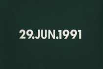 DMC Marriages, 1969-1999, England & Wales [after On Kawara]. 53 date paintings & 53 marriage certificates (duplicata). Acrylic on canvas. 31cm x 22,5cm. 2001