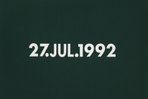 DMC Marriages, 1969-1999, England & Wales [after On Kawara]. 53 date paintings & 53 marriage certificates (duplicata). Acrylic on canvas. 31cm x 22,5cm. 2001