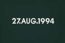 DMC Marriages, 1969-1999, England & Wales [after On Kawara]. 53 date paintings & 53 marriage certificates (duplicata). Acrylic on canvas. 31cm x 22,5cm. 2001