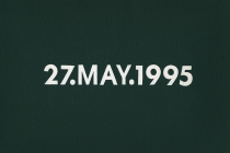 DMC Marriages, 1969-1999, England & Wales [after On Kawara]. 53 date paintings & 53 marriage certificates (duplicata). Acrylic on canvas. 31cm x 22,5cm. 2001