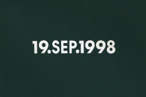 DMC Marriages, 1969-1999, England & Wales [after On Kawara]. 53 date paintings & 53 marriage certificates (duplicata). Acrylic on canvas. 31cm x 22,5cm. 2001