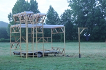 David Michael Clarke. Flying Black Cow Club. Trailer stage. Sunday morning after Saturday night. Quinzaine Radieuse #06. Piacé-le-Radieux. 2014.