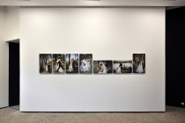 Marie-Claire Blanschong. Photo de Mariés. Domaine du Dourven. 2008-2013. Vue de l'exposition: Flying Black Cow Utopia Club. Galérie du Dourven. Trédez-Locquémeau. 2014. Photo: Hervé Beurel.