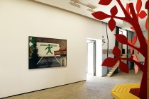 Paul Pouvreau. La Coupe, 1996. Coll. FRAC Normandie Caen. Vue de l'exposition: Flying Black Cow Utopia Club. Galérie du Dourven. Trédez-Locquémeau. 2014. Photo: Hervé Beurel.