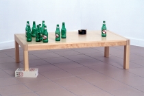 Life After John. 2002. Sculpture. Table, livre & objets divers . 50 x 70 x 120 cm. 2002. © ADAGP, Paris / David Michael Clarke.