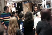 Visite du Frac Normandie Caen. Dans le cadre d'une résidence artistique organisé par le FRAC Normandie Caen au Collège Sainte Thérèse à Saint-Pierre-en-Auge. 2017.