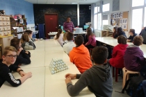 Résidence artistique organisé par le Frac Normandie Caen au Collège Sainte Thérèse à Saint-Pierre-en-Auge. 2017.