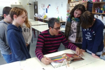 Résidence artistique organisé par le Frac Normandie Caen au Collège Sainte Thérèse à Saint-Pierre-en-Auge. 2017.