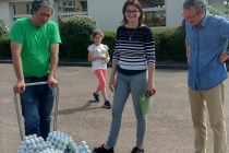 David Michael Clarke - Balade pour Rudy et Gilles. Sculpture réalisalée dans le cadre d'une résidence artistique organisé par le Frac Normandie Caen au Collège Sainte Thérèse à Saint-Pierre-en-Auge. 2017.