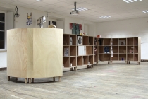 Installation dans l'atelier de l'école d'arts plastique, Le Kiosque, Mayenne. © David Michael Clarke ADAGP.