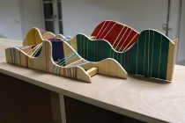 Installation dans l'atelier de l'école d'arts plastique, Le Kiosque, Mayenne. © David Michael Clarke ADAGP.
