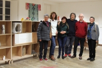 Installation dans l'atelier de l'école d'arts plastique, Le Kiosque, Mayenne. © David Michael Clarke ADAGP.