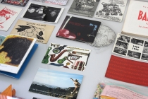Vitrine: Art et Flux (detail). Exhibition: Vide Poches. Médiathèque de Château-Gontier. 2015. Photo: David Michael Clarke.