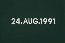 DMC Marriages, 1969-1999, England & Wales [after On Kawara]. 53 date paintings & 53 marriage certificates (duplicata). Acrylic on canvas. 31cm x 22,5cm. 2001