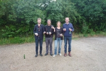 Bertrand Belin, David Michael Clarke, Hélène Coste et Lilian Bourgeat. Concours de Pétanque. Quinzaine Radieuse #6. Piacé-Le-Radieux. 2014.